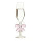 thumbnail image 2 of Copa de vino de vidrio de alto borosilicato – diseño romántico de lazo, cristal transparente de patas altas 320ml, rosa transparente, copa de champán duradera para festivales, regalo elegante, 2 of 6