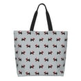 thumbnail image 1 of Easygdp Polka Dot Christmas Dog Bolsas Tote para Mujer, Bolsos de Hombro para Viaje, Bolsos de Mano de Gran Capacidad para Compras y Trabajo, 1 of 8
