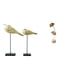 thumbnail image 1 of Figuras modernas de pájaros de madera y hojas de metal, esculturas creativas de animales y naturaleza para escritorios, dormitorios, , fiestas en, 1 of 8