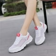 thumbnail image 6 of NOKIO Fashionable Athletic Shoes For Women Women'S Running Shoes Women'S Casual Workout Sneakers Fashion Summer Women Sneakers Mesh Hollowed Breathable Comfortable Lightweight Lace Up Flat Bottom, 6 of 9