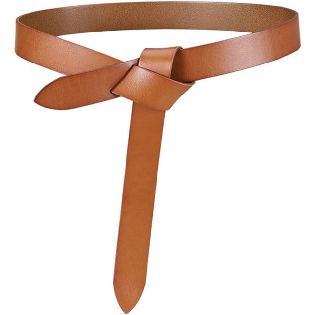Cinturón de nudo NQ para mujer Cinturón de cuero suave Accesorios para faldas largas