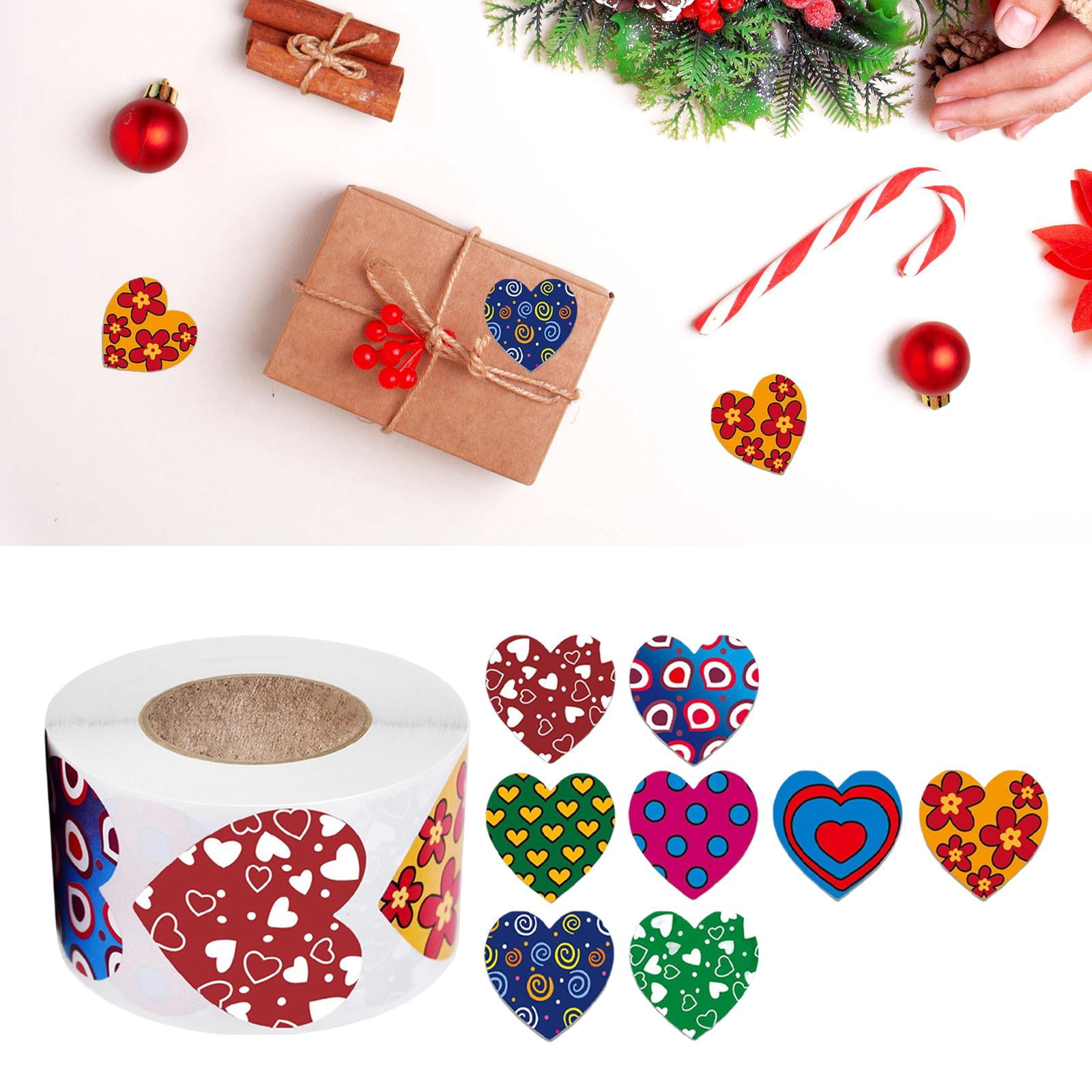 Milageto 2-6pack 500Pcs Funky Heart Stickers Love Decorative Sticker for Valentine'S Day 4 Pcs