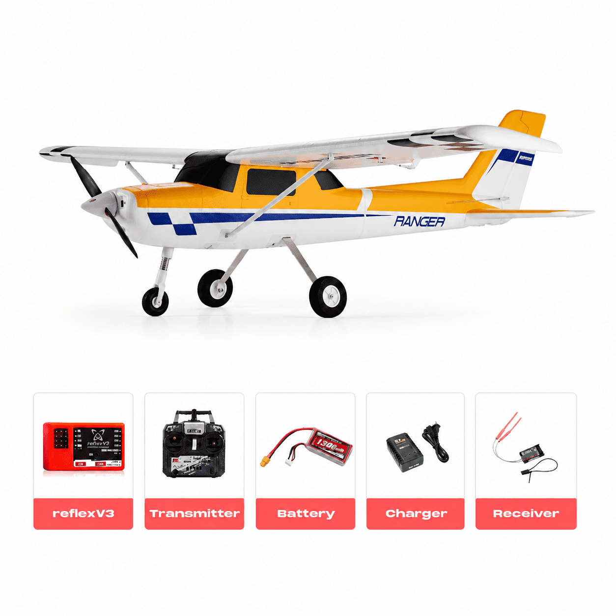 FMS 1220mm Ranger EP V2 RTF Reflex V3 Yellow