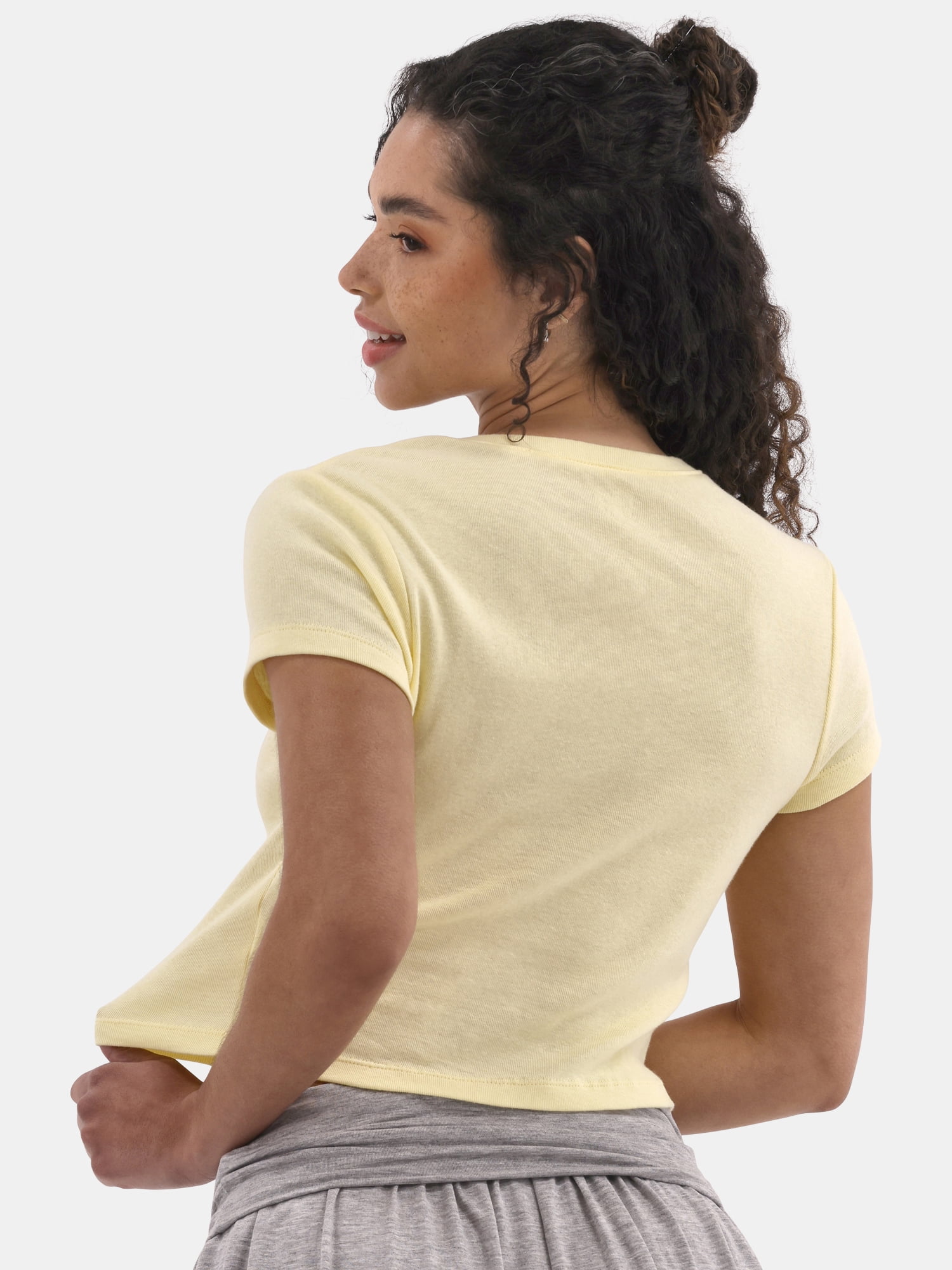 No Boundaries Graphic Cotton Baby Tee, Women's