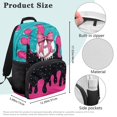 thumbnail image 7 of Yspwyqan Baseball Bow Backpack for Teens Girls, Ice Cream Drip 17 Inch Large Capacity Laptop Backpack, Side Pockets, Adjustable Straps for High School College, 7 of 7