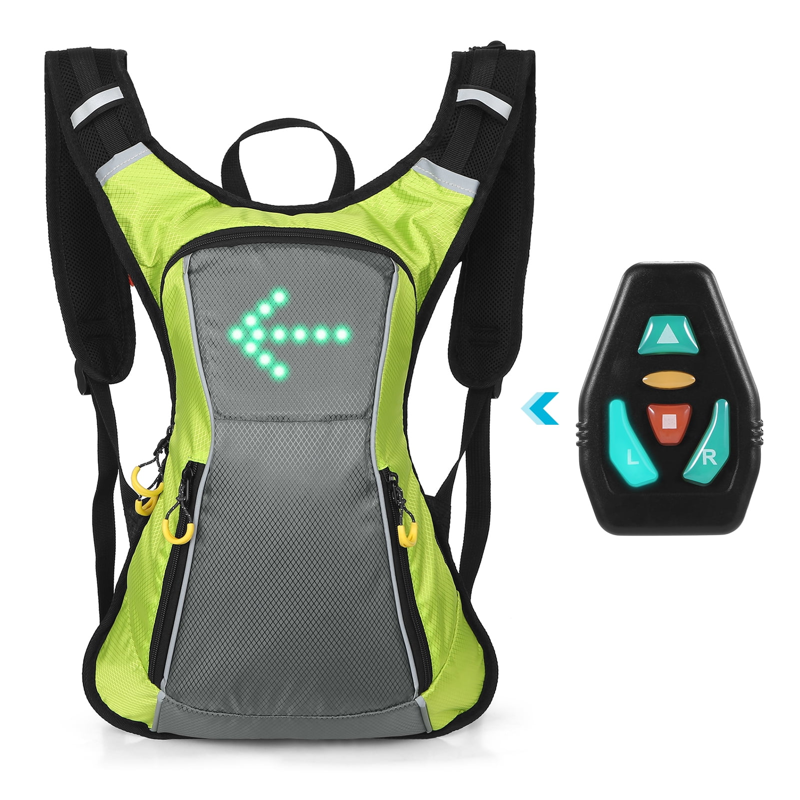 Eccomum Sac à Dos avec Clignotant LED, Étanche IPX5, Réfléchissant