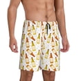 thumbnail image 2 of Balery Beer Bottles Pantalones cortos de pijama de punto de algodón para hombre con cinturilla y bolsillos-X-Large, 2 of 6