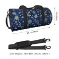 thumbnail image 2 of Fotbe Dark Blue Christmas Bolsa Deportiva de Lona Plegable con Estampado, Bolsa de Gimnasio con Bolsillo Seco/Húmedo, Bolsa de Viaje Ultraligera de Gran Capacidad, 2 of 6