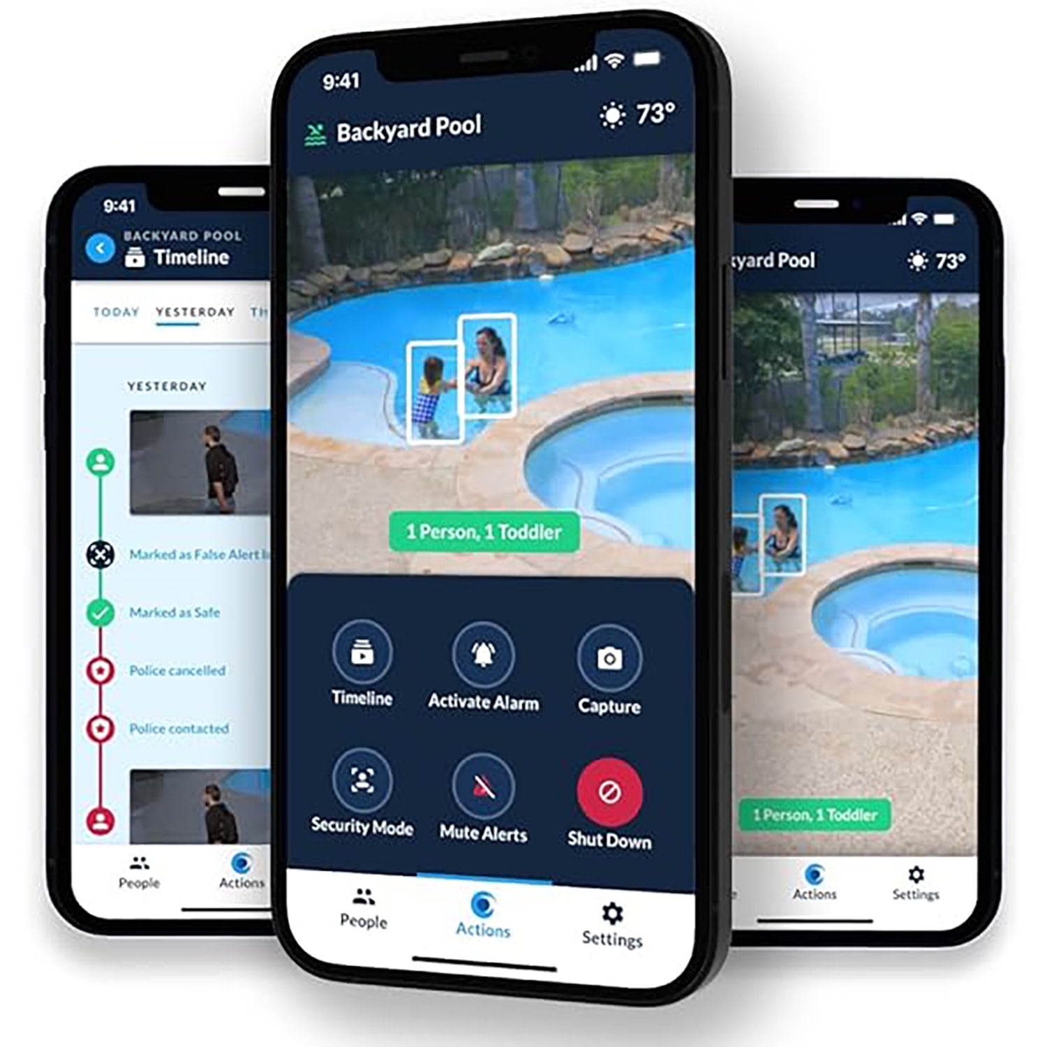 PoolScout: Pro - Pool Security Camera & Alarm Unit - w/ 12mo Premium App Subscription - Home Wired, App Warning System, Drowning Alarm Toddlers & Pets