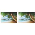 thumbnail image 4 of EREHome Palmier Tropical Set de Support de Plaque Set de 2, Tapis de Table de Plage d'Été 12x18 Pouces, 4 of 5