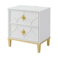 thumbnail image 4 of Martin Svensson Home Emma 2 Drawer White and Gold Nightstand, 4 of 5