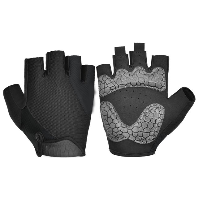 Eigraketly 2 piezas de guantes de ciclismo resistentes al desgaste para mujer, herramientas antideslizantes para montar, verano, transpirables, a prueba de Ciclismo Negro L Eigraketly OD026171-02
