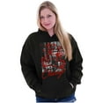 thumbnail image 3 of Chicago Illinois Teddy Bear Graffiti Hoodie Sweatshirt Women Men Brisco Brands S, 3 of 6