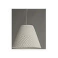 thumbnail image 3 of Maxim 10145WT 15 in. Woven 1 Light White Single Pendant Ceiling Light in Gypsum, 3 of 8