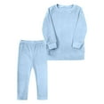 thumbnail image 4 of MEZZALL Velvet 2PCS Set For Girls Fall Winter Casual Outfit For Kids Soft And Stylish Baby Clothes Relaxed Fit Toddler Dailywear, Sky Blue, 2-3 Years, 4 of 4