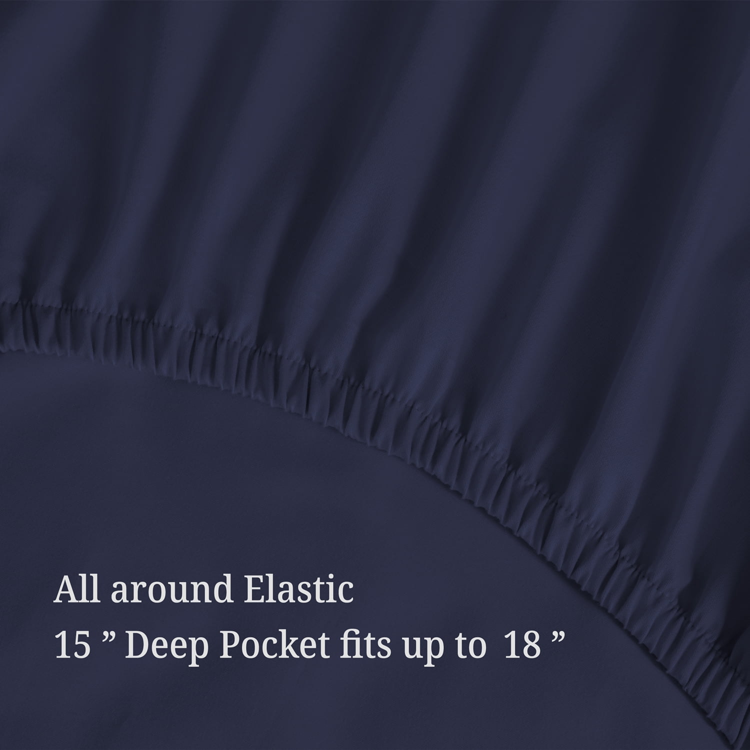 Superior 4-Piece 300 Thread Count Navy Blue Egyptian Cotton Sheet Set, California King
