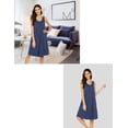 thumbnail image 4 of Ekouaer Women's Nightgowns with Pocket Tank Sleeveless Sleep Shirt O Neck Nightshirt Pleated Nightdress Comfy Sleepwear, 4 of 7
