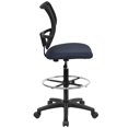 thumbnail image 5 of Mid-Back Navy Blue Mesh Drafting Chair, 5 of 5