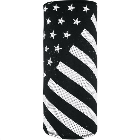 Zan Headgear Sportflex Motley Tube Black/White USA Flag
