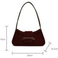 thumbnail image 7 of Zhengup Suede Purse Handbag Evening Bag for Women Crescent Satchels Shoulder Bag Crossbody Purse Top-handle Tote Party Shopping, 7 of 7