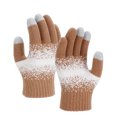 thumbnail image 2 of Unisex Thermal Knitted Gloves, Fleece Lined Winter Gloves with Five-Finger Design, Cold Weather Touchscreen Gloves for Men & Women, 2 of 3