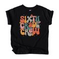 thumbnail image 2 of Sixth Grade Crew Shirt for Girls Colorful Vintage Retro Back to School Graphic T-Shirt for Kids and Adults Black Shirt Youth Small, 2 of 5