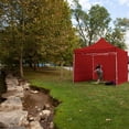 thumbnail image 2 of Red 10x10 Instant Canopy Tent and 3 Side Walls - Commercial-Grade Aluminum Frame - Water Resistant Canopy Top and Sidewalls - Includes Canopy Bag and Stake Kit (5 Color Options), 2 of 7