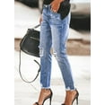thumbnail image 6 of Chase Secret Jeans for Women Patch Ripped High Rise Distressed Jeans Hole Denim Pants, 6 of 6