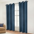thumbnail image 2 of Superior Blackout Solid Light Filtering Grommet Curtain Panel Set, 46" x 84", Marine Blue, 2 of 14