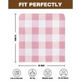 thumbnail image 7 of nqOlkjepod Pink Plaid Chair Covers Set of 6, Decorative Chair Back Cover, Spring Farmhouse Buffalo Checkered Dining Room Chair Slipcovers Removable Chair Protectors Covers for Party Banquet, 7 of 7