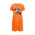 thumbnail image 5 of Sakmal Oversized Nightgowns Women Christmas Lightweight Orange Stretchy House Dress Crew Neck Christmas Stocking Print Short Short Sleeve Nightgowns S-2XL, 5 of 5