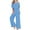 Light Blue, variant on Mrat Womens Jumpsuits Womens Trendy Summer Solid Casual Ruffle Sleeveless Suspender Jumpsuit Casual Pants Straight Leg S-101 Black M