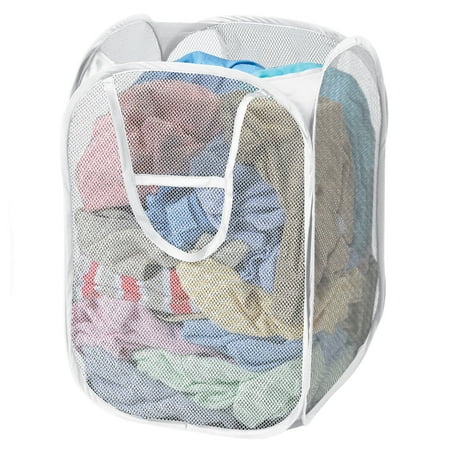 Mainstays Basic Pop Up Hamper, 2-Bin Laundry Baskets, Sorter & Hamper Type