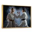 thumbnail image 2 of Designart "Women'S Martial Arts Training Studio" Martial Arts Floater Framed Canvas Art Print, 2 of 5