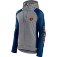 thumbnail image 2 of Women's Fanatics  Heather Gray/College Navy Chicago Bears Blind Side Lightweight Full-Zip Hoodie, 2 of 3
