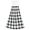 thumbnail image 2 of Black and White Checked 2pcs Bathroom Hanging Towels Velcro Soft Hand Towel Absorbent Tie Towels for Kitchen Toilet Tea Bar Washcloth, 2 of 7