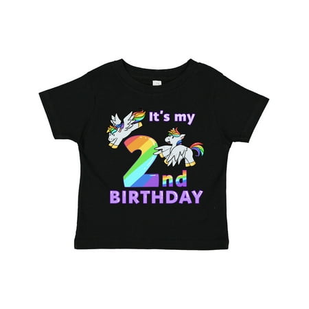 

Inktastic It s My 2nd Birthday Unicorn Gift Toddler Boy or Toddler Girl T-Shirt