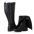 thumbnail image 2 of Love Steetly Women's Extra Wide Calf Knee High Boots, Adjustable Buckle Riding Boots, Low Block Heel Side Zipper Tall Boots for Curvy Legs., 2 of 6