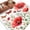 Crimson, variant on 8'x10' Area Rugs, Red Spring Floral Indoor Outdoor Area Rug for Living Room Bedroom, Pastoral Butterfly Botanical Summer Washable Bathroom Rugs Kitchen Floor Carpet Mats Home Decor Aesthetic