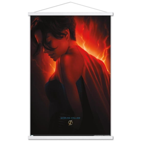 DC Comics Movie The Flash - Supergirl One Sheet Wall Poster with Magnetic Frame, 22.375" x 34"