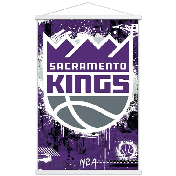 NBA Sacramento Kings - Maximalist Logo 23 Wall Poster with Magnetic Frame, 22.375" x 34"
