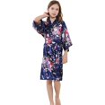 thumbnail image 1 of Filles Enfants Jonquilles Kimono en Satin Soyeux Robe pour Mariage Spa Fête, Court, 1 of 6