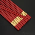 thumbnail image 4 of Juego de 10 pares de palillos chinos reutilizables de fibra de vidrio, palillos chinos rojos para alimentos, antideslizantes, fáciles de usar, 4 of 5