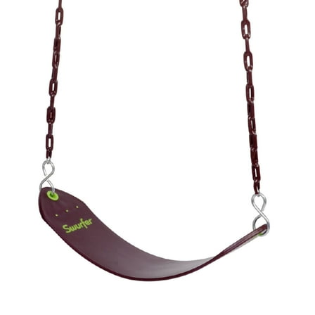 Swurfer Belt Swing with Pinch-Free Rubber Coated Metal Hanging Chains Holds 250 Pounds Ages 4 and up