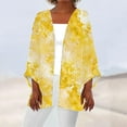 thumbnail image 2 of XIAfhje Womens Summer Cardigans Lightweight 3/4 Sleeve Floral Print Kimono Cardigan Loose Casual Beach Cover Up Blouse Tops, 2 of 5