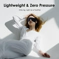 thumbnail image 3 of Zero Pressure Sleep Mask - Lightweight Breathable Blockout Eye Mask for Sleeping with Ear Hanging Elastic Strap for All Sleep Positions Men Women Soft and Comfortable Black Eye Blinder Travel, 3 of 12