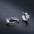 thumbnail image 4 of Cuoka Star Hoop Earrings 925 Sterling Silver Small Huggie Earrings 18K White Gold Plated Hypoallergenic for Women Cubic Zirconia Jewelry Birthday Xmas Gifts for Sensitive Ears, 4 of 6