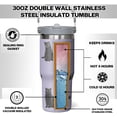 thumbnail image 3 of Cat Gift for Cat Lover,30 oz Cat Tumbler Stainless Steel Insulated with Handle (Cat-Lavender, 30 oz), 3 of 5
