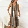 thumbnail image 3 of Mgmyaa Women's Sleeveless Sleep Dress Pleated Nightshirt Print Lounge Nightgown Round Neck Chemise Comfortable Home Wear Short Nightdress, 3 of 6