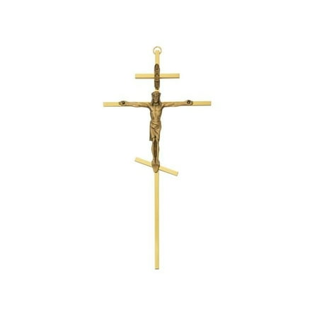 Mcvan C510-M29G 10 in. Brass Greek Crucifix Boxed